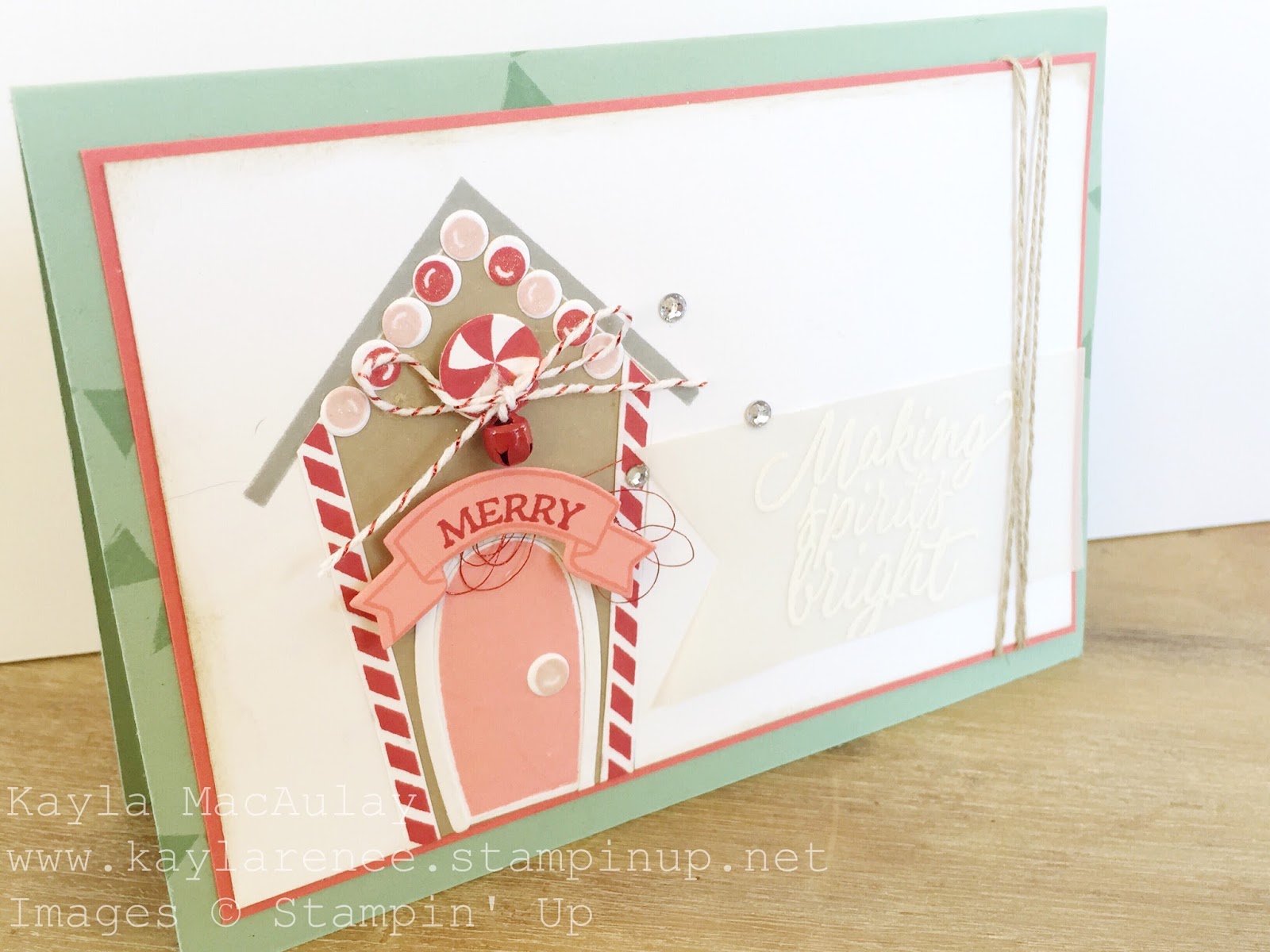Wrapped up Wednesday ~ Making Spirits Bright Christmas Card