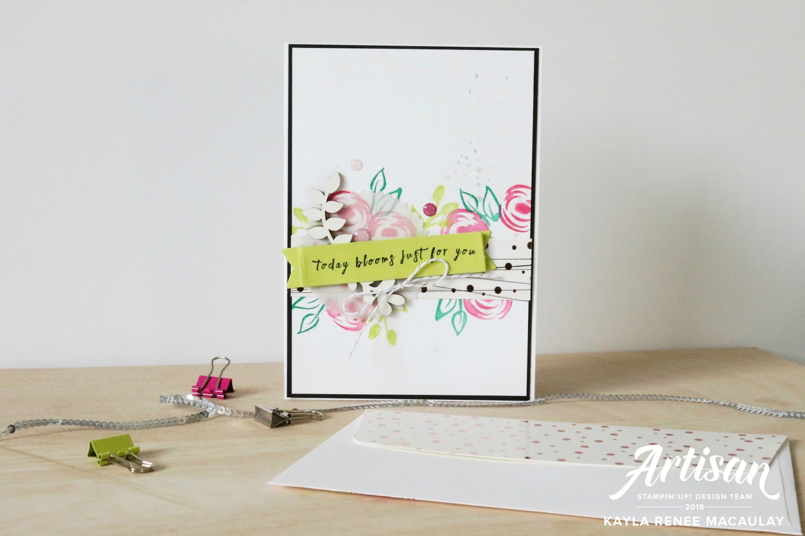 Today Blooms For You ~ Handmade Card