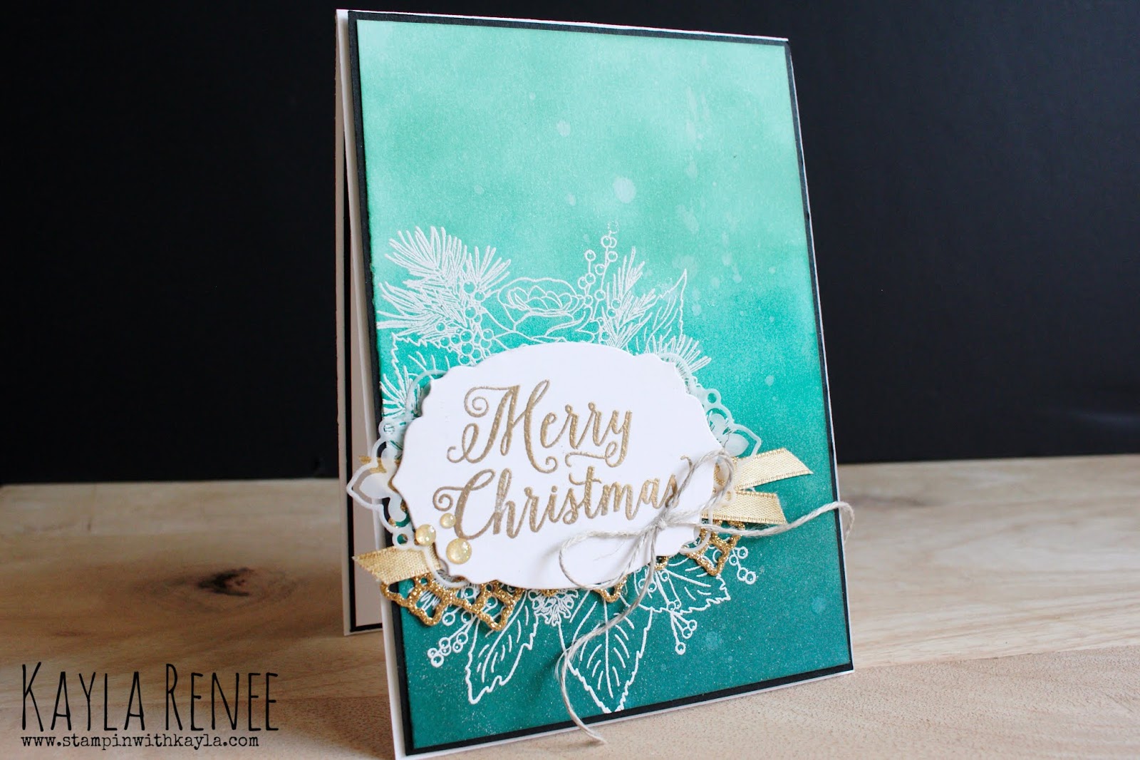 Christmastime is Here ~ Christmas Rose Card