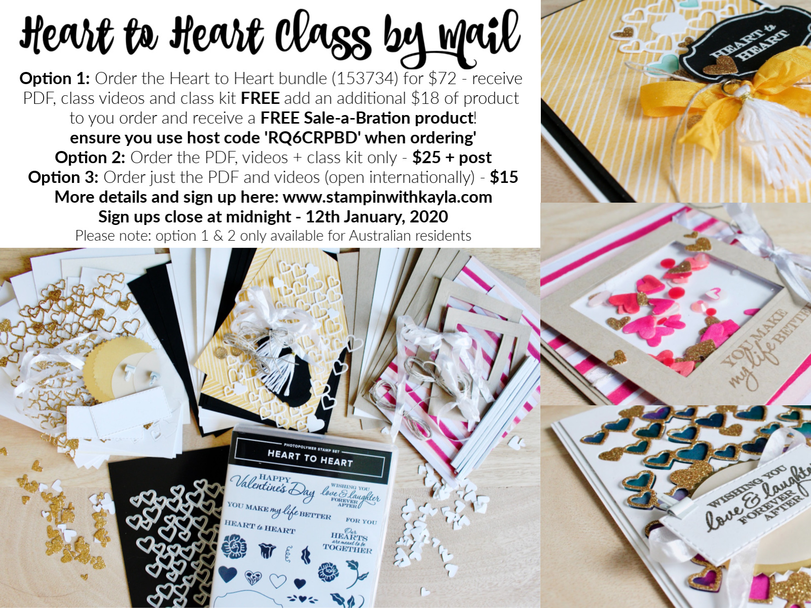 January ~ Heart to Heart Class by Mail