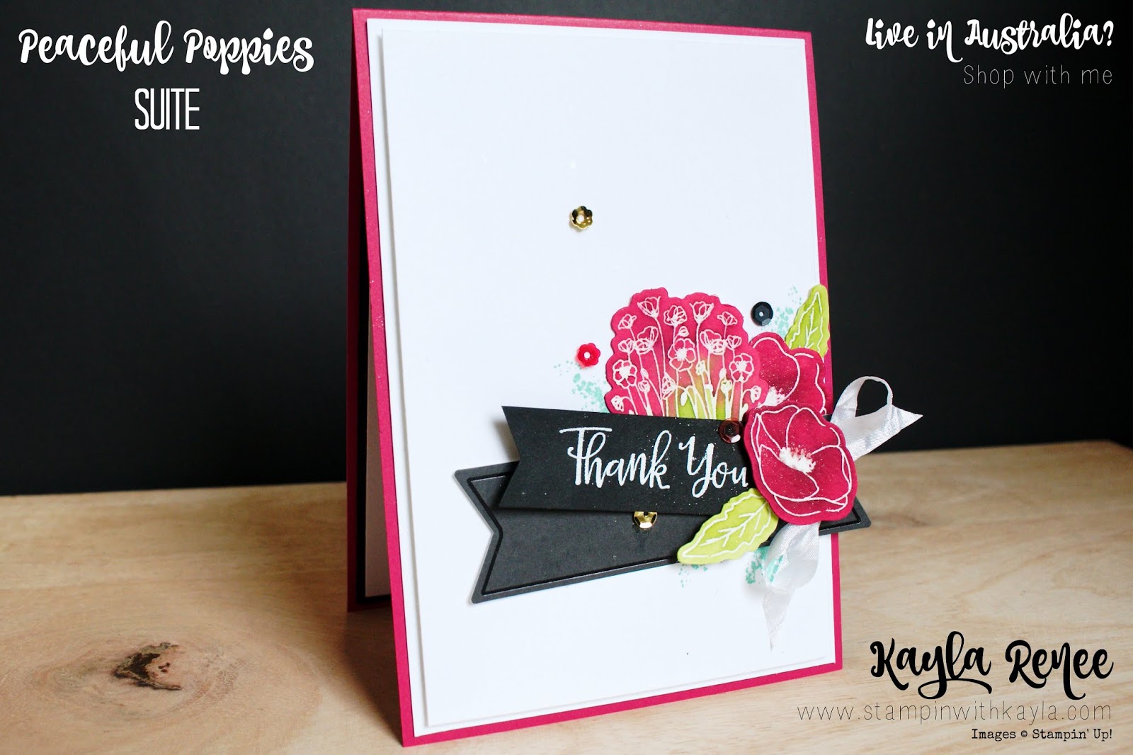 Peaceful Poppies Suite ~ Thank You Card