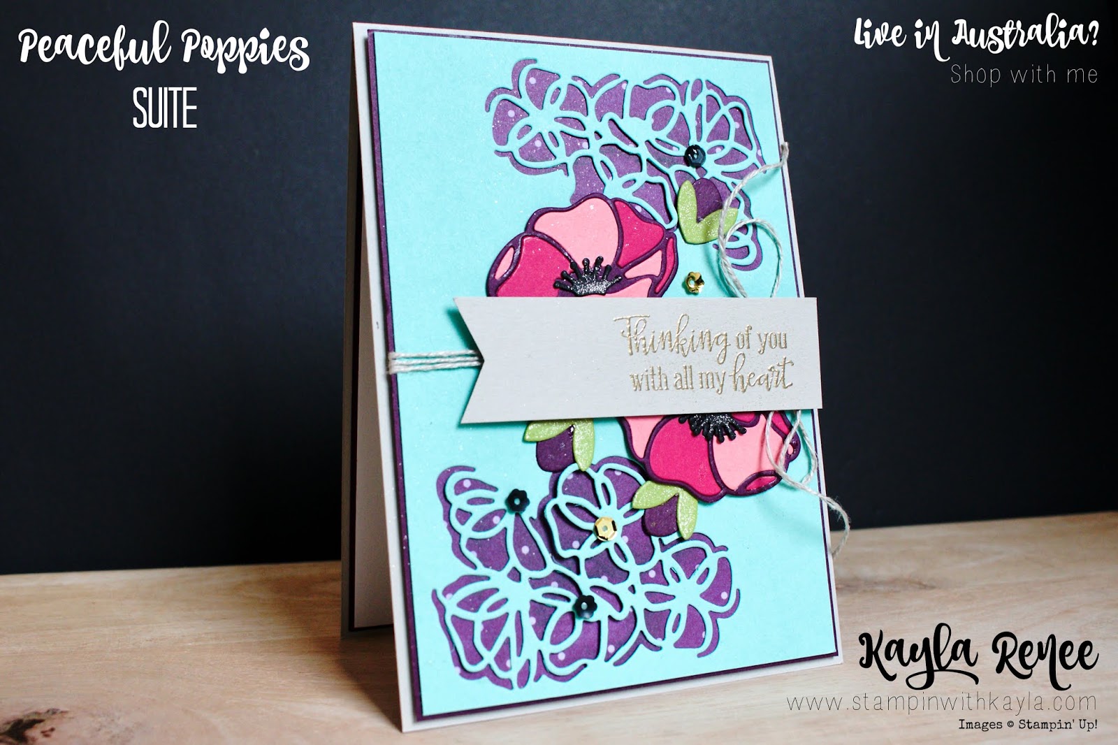 Peaceful Poppies Suite ~ Thinking of You Card