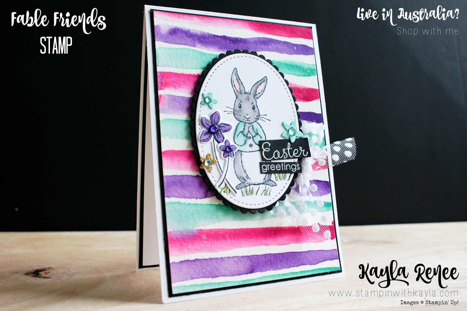Fable Friends Watercoloured ~ Easter Card ~ Ink & Inspiration Blog Hop