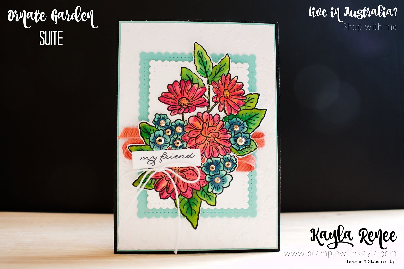 Ornate Garden ~ Watercolored Friendship Card