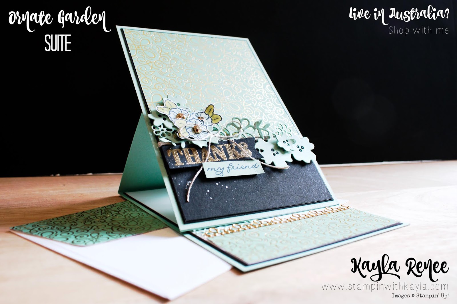 Stampin’ Fancy Friday ~ Ornate Garden ~ Easel Card