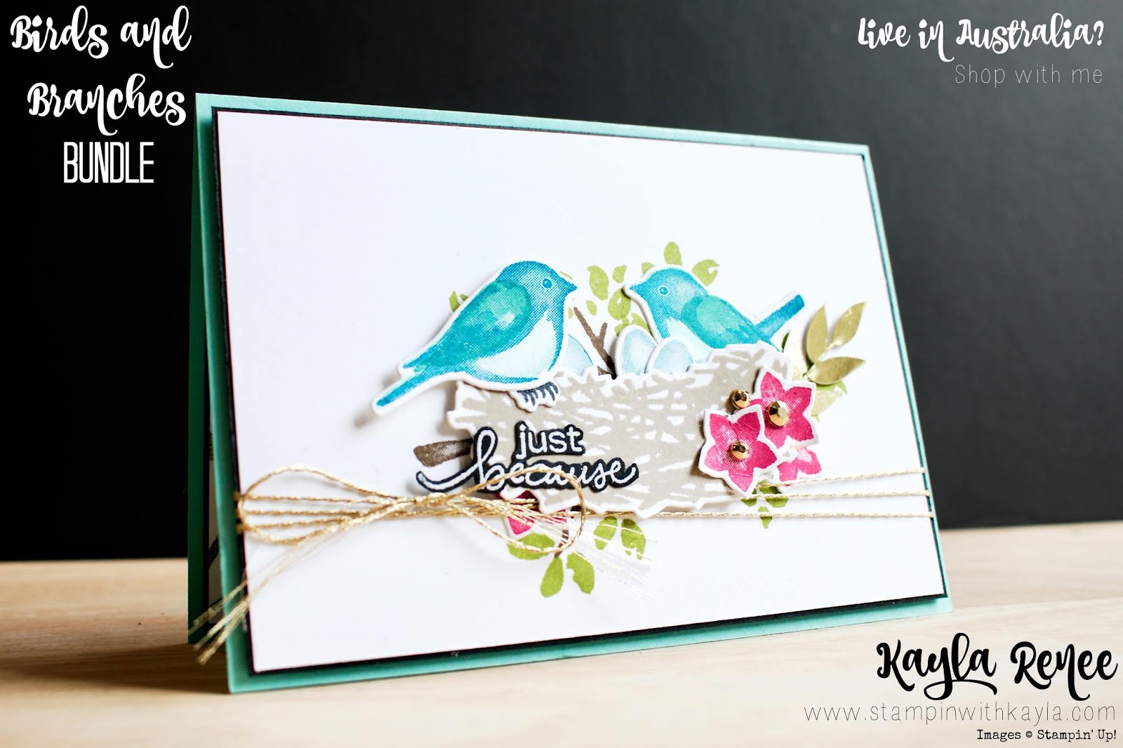 Birds and Branches ~ Just Because Card