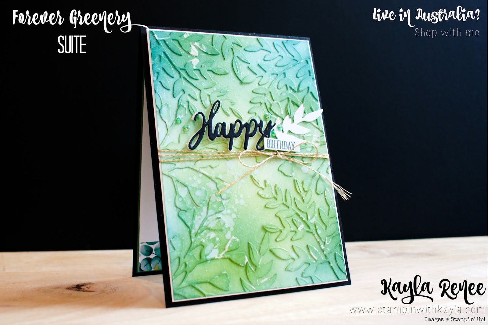 Stampin’ Up! Forever Greenery ~ Happy Birthday Card