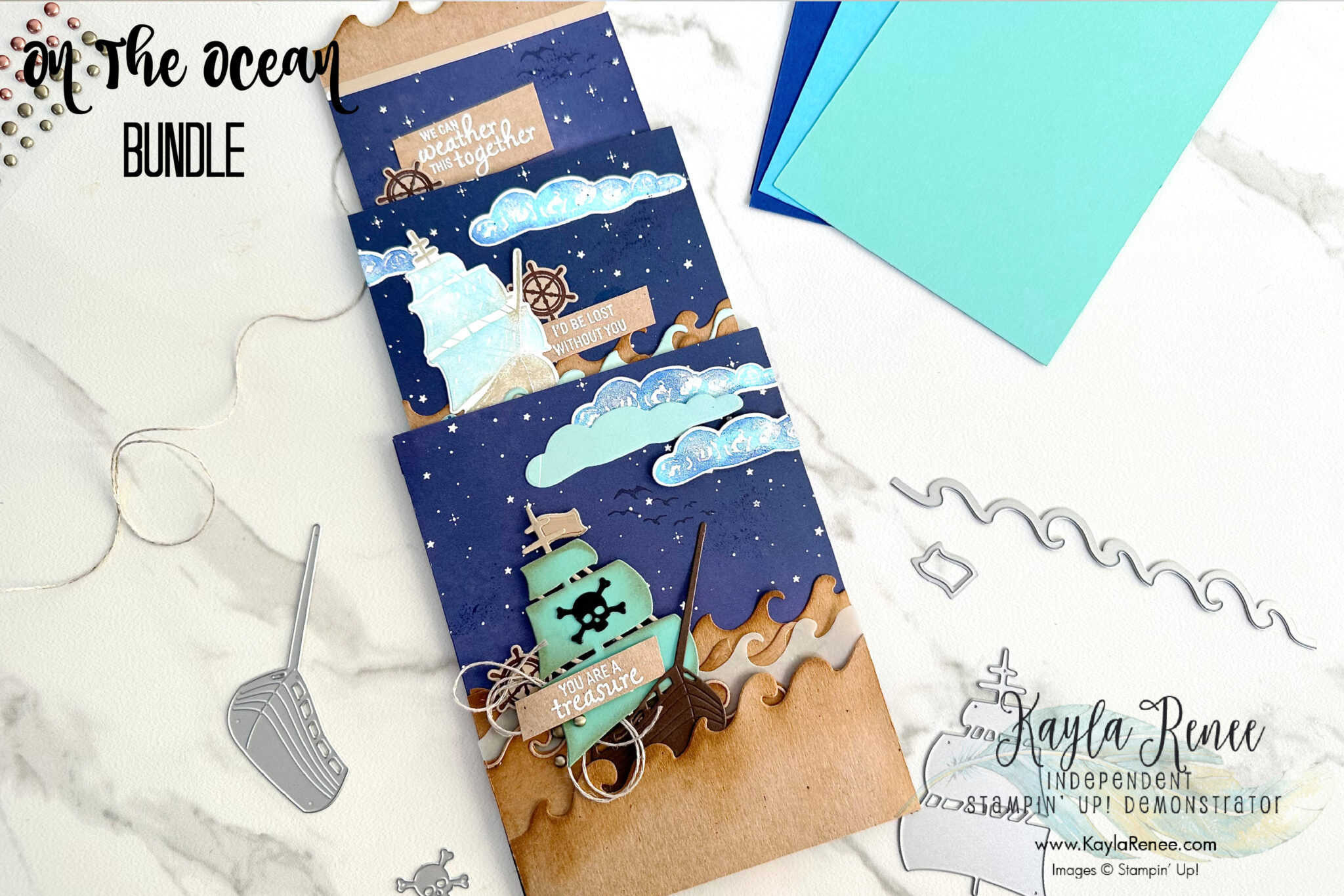 Stampin’ Up! - On The Ocean - Triple Panel Reveal Card - Kayla Renee ...