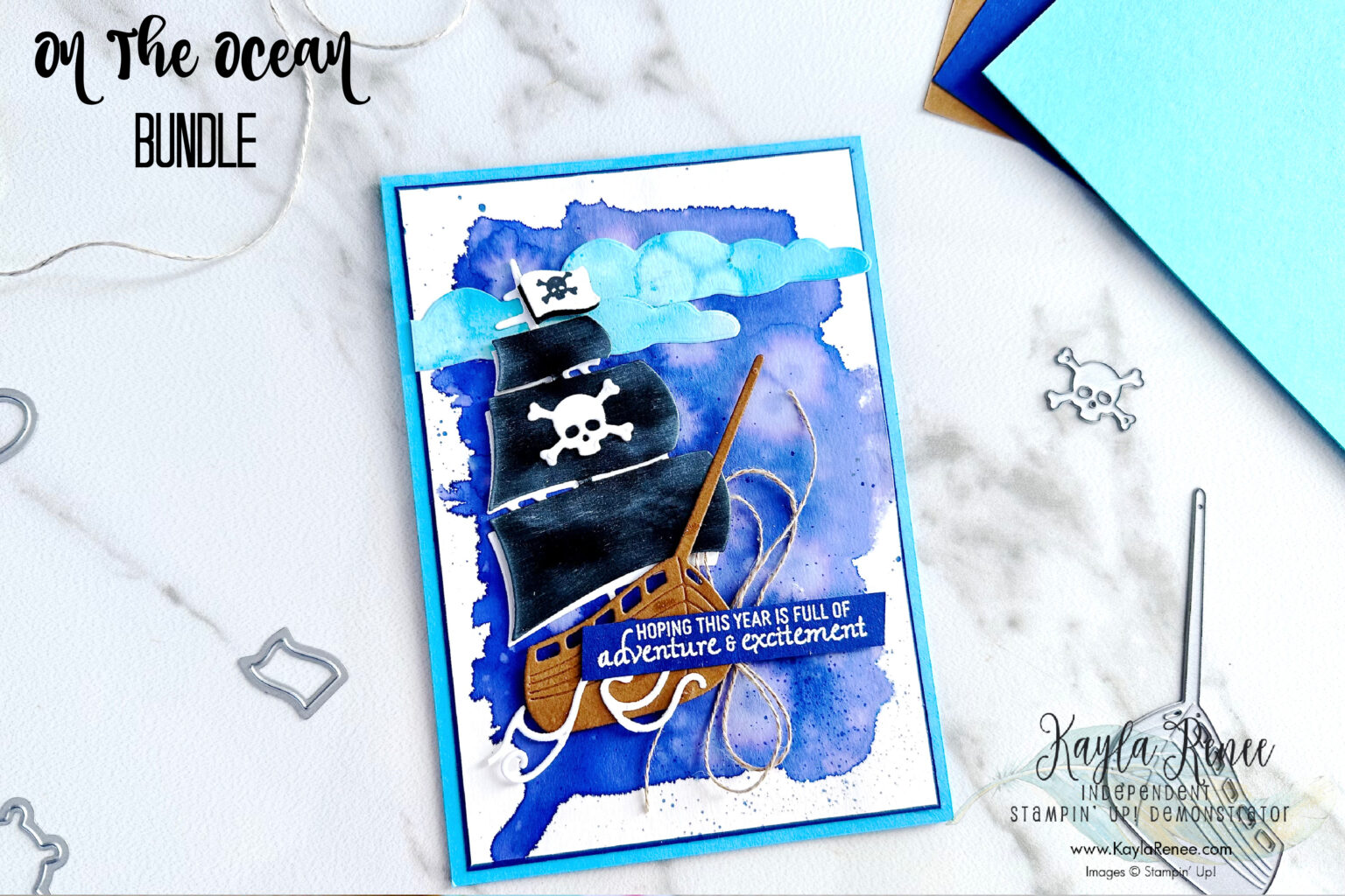 Chalkboard Technique with Stampin’ Up! On The Ocean Bundle