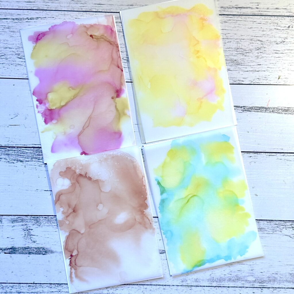 Alcohol ink technique background in  using Stampin' Blends from Stampin’ Up! 