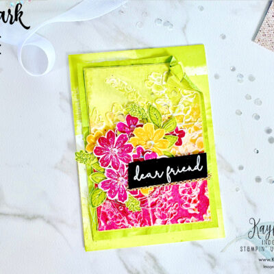 How To Create a Pearlescent Dry Embossed Background with Embossing Folders | Stampin’ Up! Petal Park