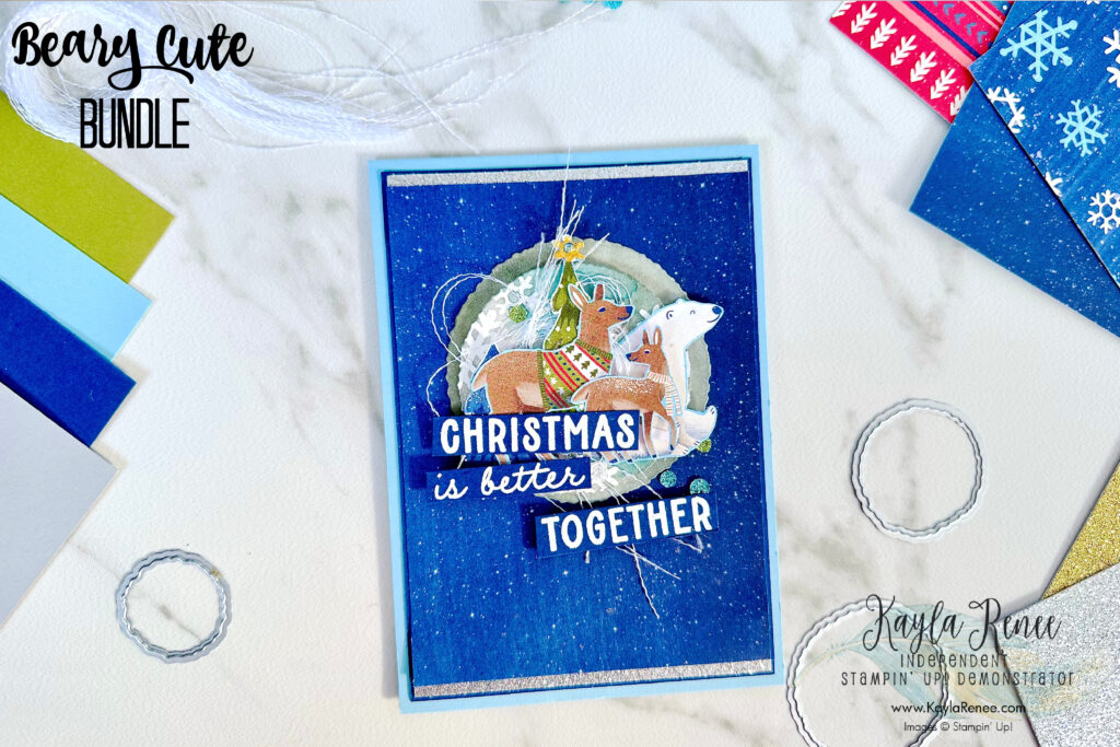 Handmade card using Stampin’ Up! Beary Christmas Bundle for Global Design Project Sketch Challenge #GDP414 Sharing some tips of how to use a sketch to change it up and not to follow the rules and make it your own. There are no rules in crafting! 