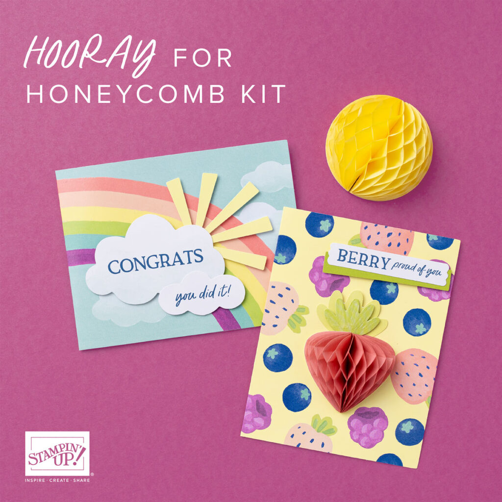 Hooray for Honeycomb Stampin’ Up! Creativity Kit that is available in my online Stampin’ Up! store.
