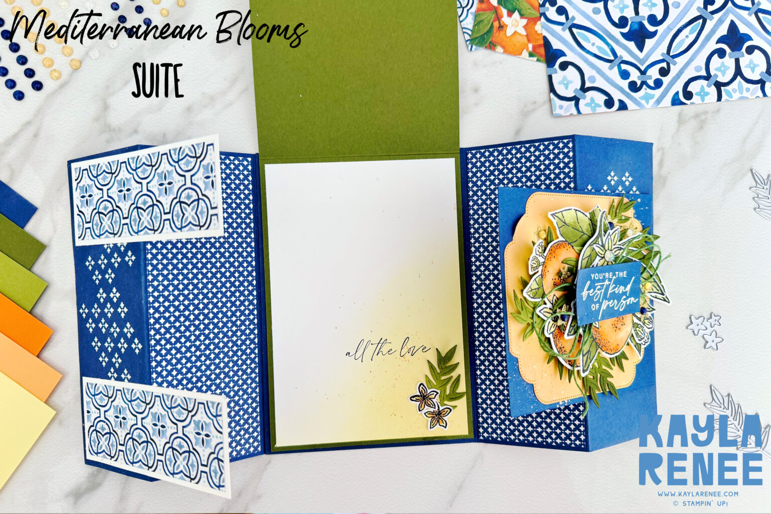 Triple Panel Z Fold Card With a Slide & Lock Mechanism