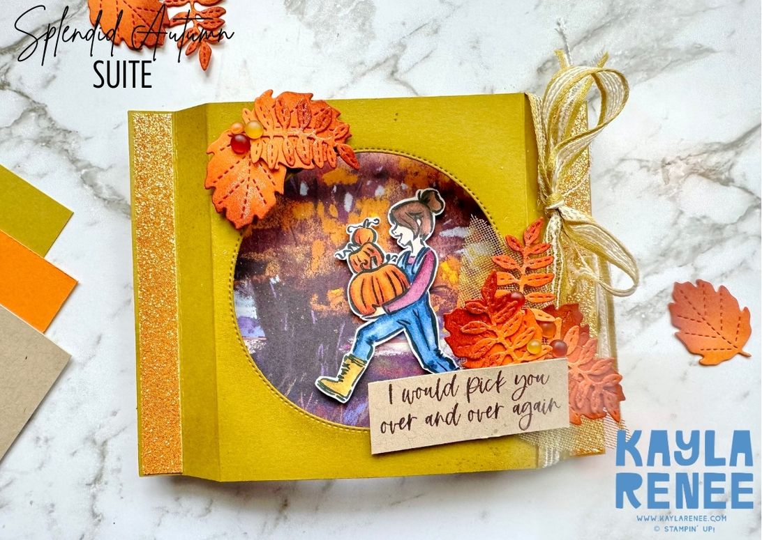 Handmade Shadow Box Card made with Stampin’ Up! Splendid Autumn Suite and Warms My Heart Stamp