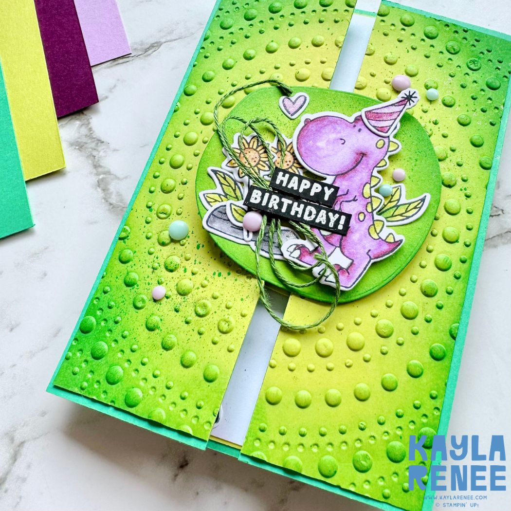 Darling Dinos Slide and Lock Fun Fold Card