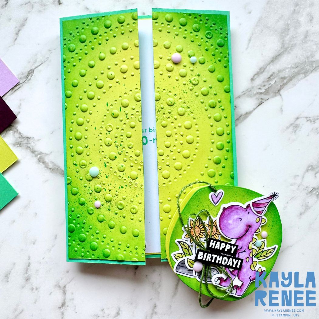 Darling Dinos Slide and Lock Fun Fold Card