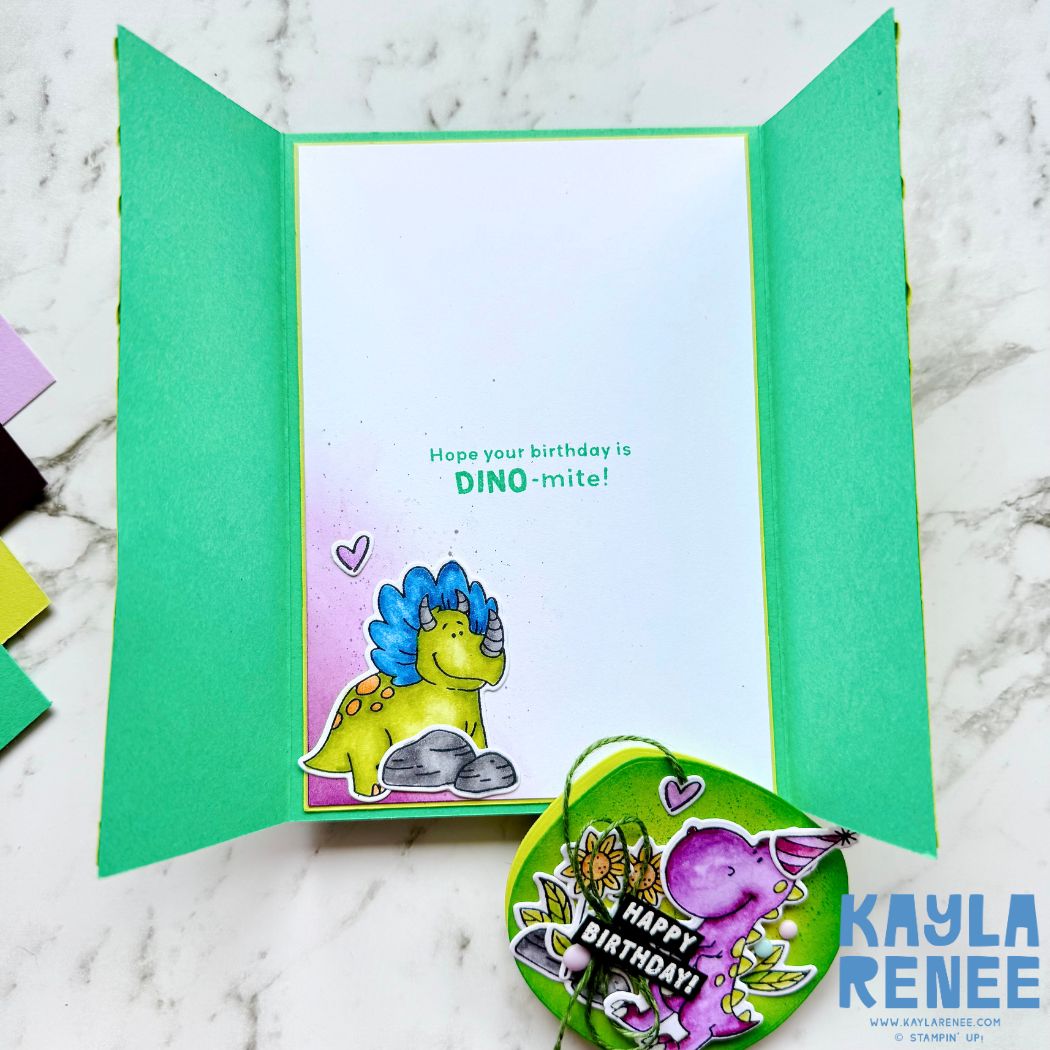 Darling Dinos Slide and Lock Fun Fold Card