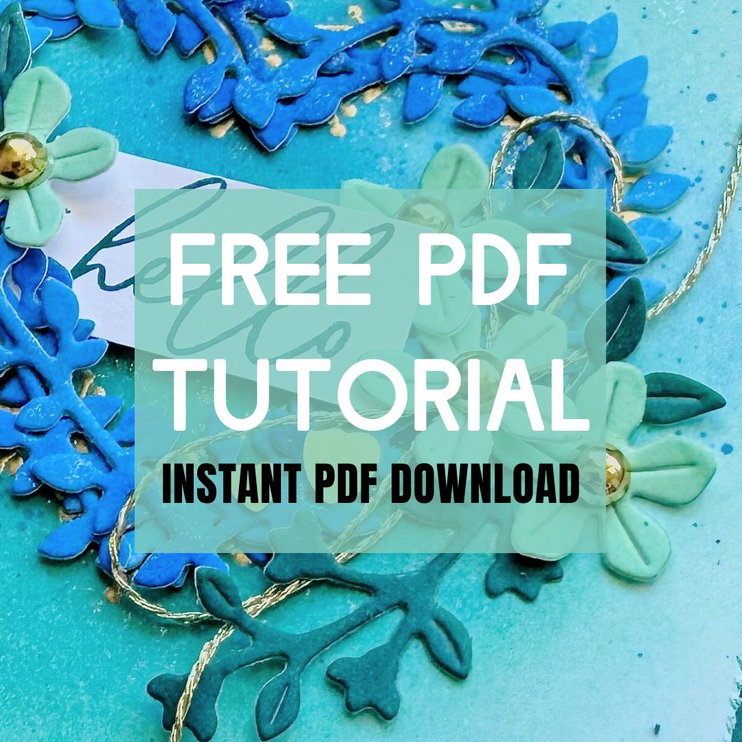 Free PDF sharing how to make a handmade card and watercolour die cuts using the Stampin’ Up! Heart Shaped Bundle