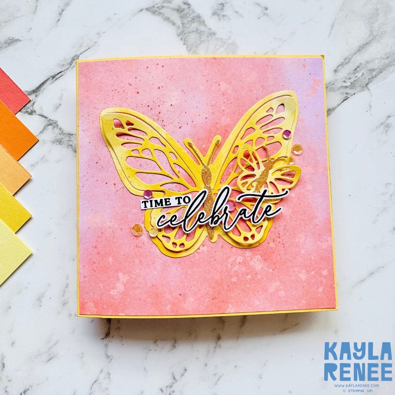 Beautiful Butterflies Double Panel Pop Up Card 🦋
