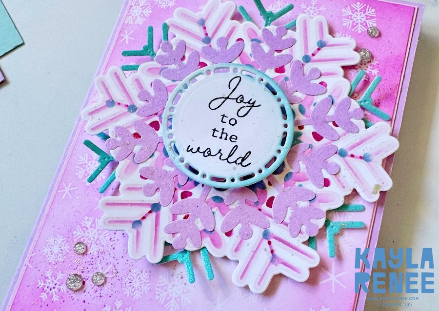 Joy to The World – Snowy Delights – Button Spinner Card