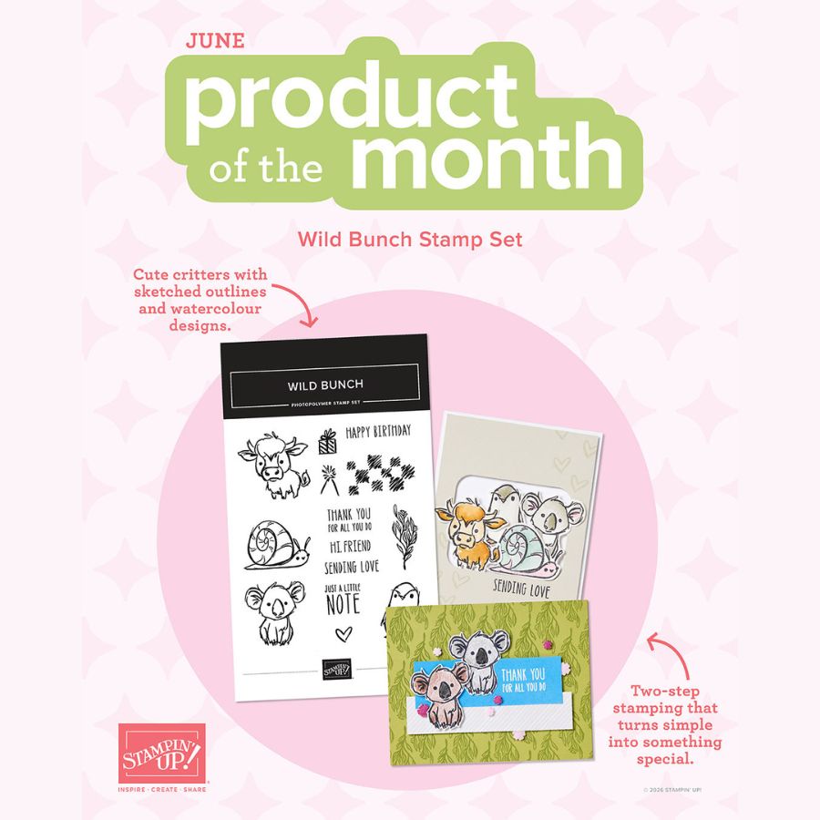 Stampin’ Up! June 2026 Product of The Month Wild  Bunch Stamp Set