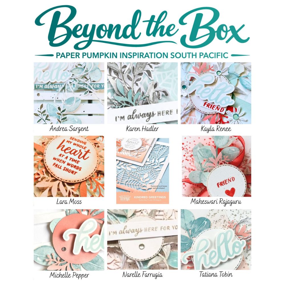 Stampin’ Up! Paper Pumpkin Beyond the Box alternative projects featuring the Stampin’ Up! Paper Pumpkin kit for August called Kindred Greetings