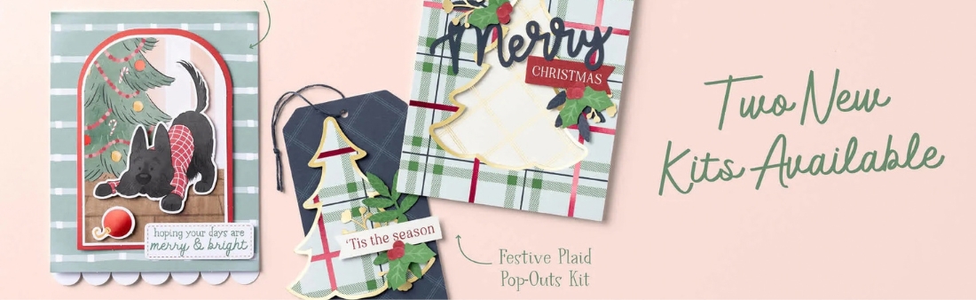 Stampin’ Up! Kits Collection sneak peek. Christmas Companions Kit and Festive Plaid Pop Outs Kit